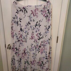 Roz & Ali floral maxi skirt 1X